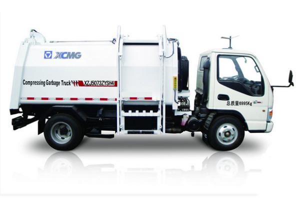Cheap White garbage truck waste management / side loader waste collection trucks hydraulic system for sale