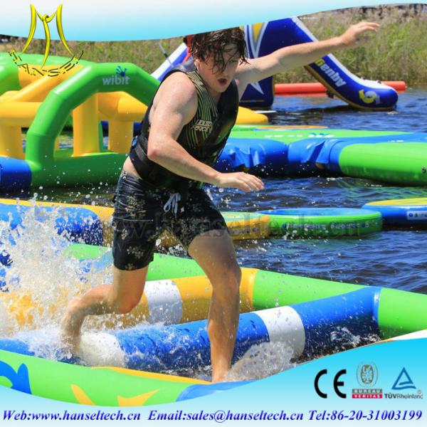 Cheap Hansel popular happy hop inflatable water slide in the lake or sea for sale
