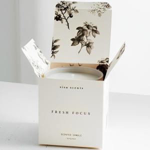 Best UV Coating Paper Tuck Top Boxes Folding Square Scented Candle Storage Box wholesale