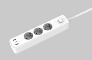 32W Smart Power Strip with CE Certifications and Multiple Outlets