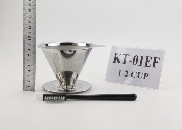 Cheap Stainless Steel Coffee Maker Gift Set , Reusable Coffee Filter Cone for sale