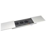 2021 new integrative double slip lid desktop embedded socket with usb