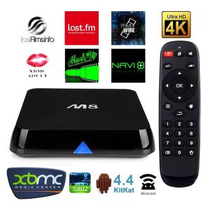 China In Stock M8 Android Tv Box Amlogic AML-S802 Mali 450 8 Core GPU xbmc 1080p android box on sale