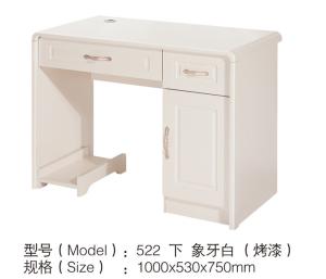 Best Convenient MDF Computer Desk , Ivory White Computer Table With Drawer wholesale