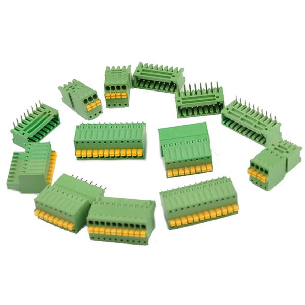 Cheap 2.50mm Pitch Screwless Spring Crimping Pluggable PCB Terminal Blocks for sale