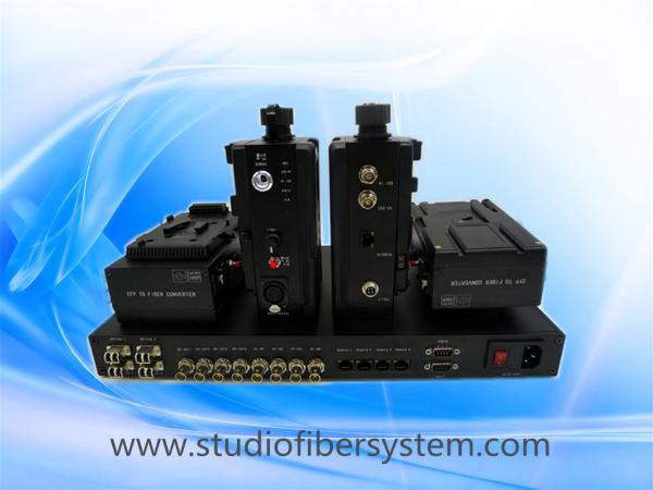 Studio camera fiber system for JVC cameras working with Datavideo MCU-100J