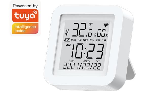 Cheap Tuya WIFI Temperature And Humidity Sensor Hygrometer Thermometer With LED Screen Support Amazon Alexa for sale