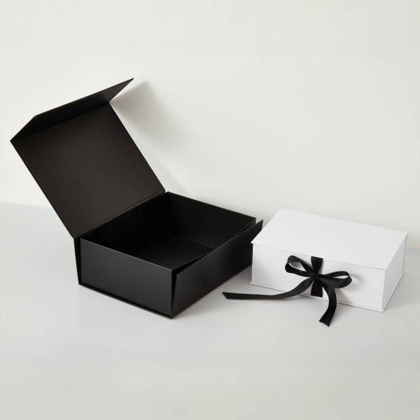 Cheap Custom Clothing Folding Gift Box With Ribbon , Magnetic Rigid Boxes for Dresses for sale