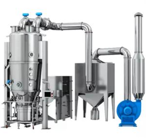 10KGS/H-500KGS/H Loading Capacity Fluid Bed Dryer Button/Touch Screen/Remote Control