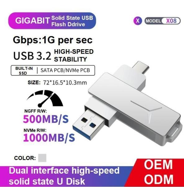 Cheap                    Dual Interface High-Speed Solid State U Disk Ngff Interface SATA PCB Gigabit Solid State USB Flash Drive              for sale