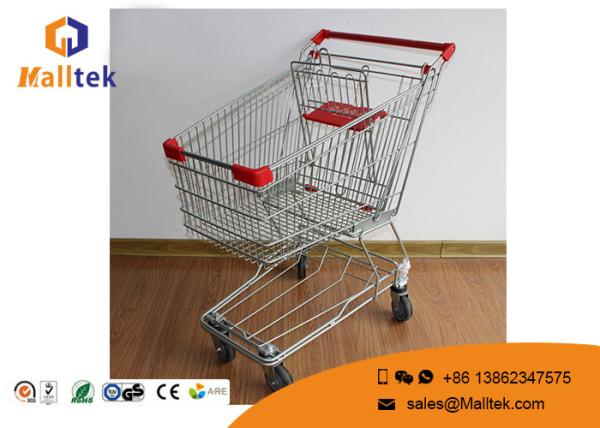 Cheap Wire Mesh  Type Folding Shopping Trolley On Wheels Foldable Trolley Cart for sale