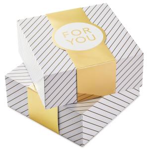 China Striped 2 Pack Rigid Packaging Box Screen Printing UV Coating on sale