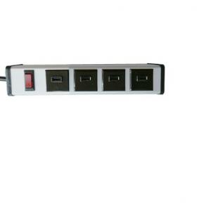 Best 5V 2.1A Mountable Only 4 USB Port Power Strip With Alu Alloy Housing ETL FCC CE Approved wholesale