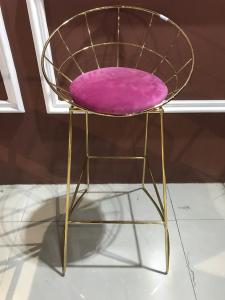 Genuine Material 78cm 94cm Wrought Iron Counter Stools