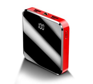 Best Full Mirror Portable Cell Phone Power Bank Dual USB Micro Type C Charging wholesale