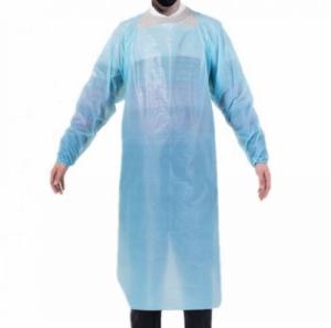 Eco Disposable CPE Apron Printing Available No Stimulus To Skin Soft Hand Feeling