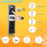 High Performance Fingerprint Digital Password Door Lock with Emergency Power