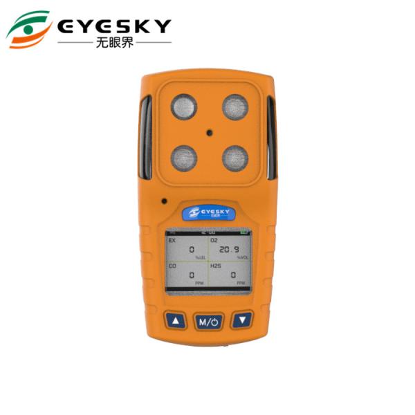 Cheap 3.6V Lithium Battery CO H2S O2 CH4 Portable Multi Gas Detector for sale