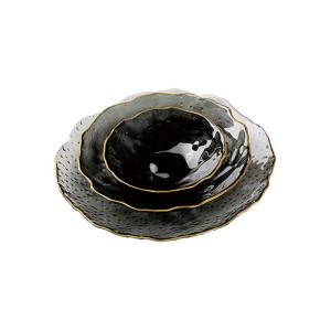 China FDA Thick 4mm Irregular Shaped Glass Tableware Set on sale