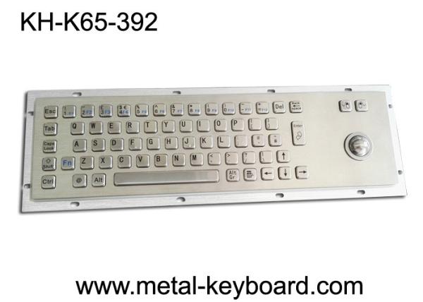 Cheap 65 Keys Industrial Computer Keyboard With Panel Mount Trackball for sale