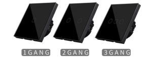 1/2/3 Gangs Smart Touch Light Switch with Tempered Glass panel intelligent switch
