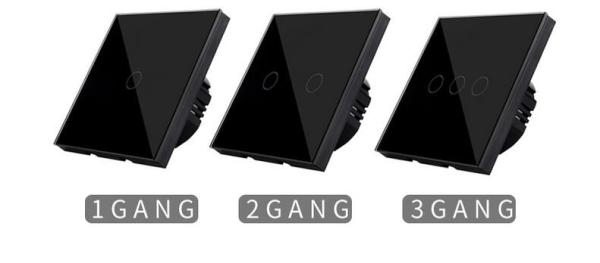 Cheap 1/2/3 Gangs Smart Touch Light Switch with Tempered Glass panel intelligent switch for sale