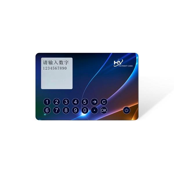 Cheap 1.4mm Thickness OTP Smart Card 1.54" Screen Digital Buttons Magnetic Suction for sale