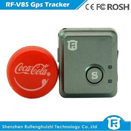 Cheap gps mini tracker sos button device with one year battery reachfar rf-v8s for sale