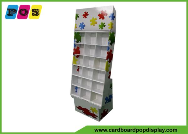 Cheap POP Corrugated Cardboard Store Display With Cells For Puzzle Games Promotion FL147 for sale