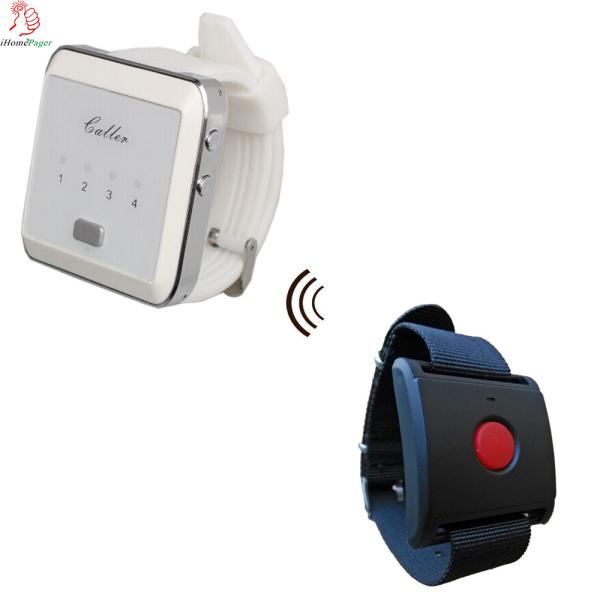 Cheap Portable Panic Button Light And Vibration Pager Personal Panic Alarm System for sale