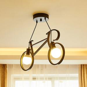 Best Creative LED Interior Bicycle Pendant Light 9w For Bedroom Balcony Black White wholesale