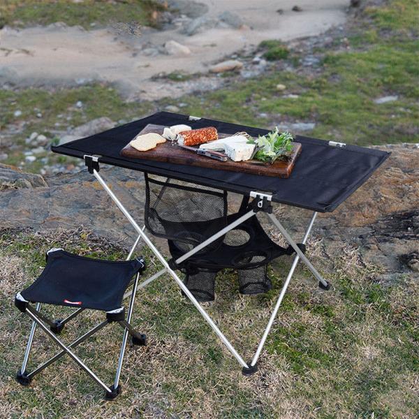 Cheap SPAKYCE Rectangle Portable Folding Camping Table Courtyard Lightweight Aluminum Folding for sale
