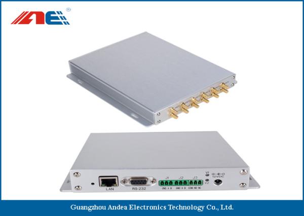 Aluminum Alloy Housing Fixed RFID Reader With 12 Channels Anti Collision
