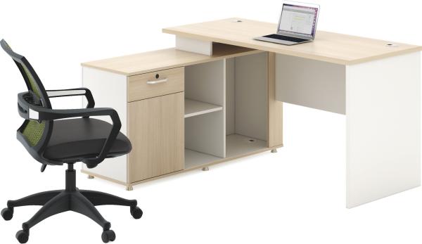 Cheap Modern Panel Office Standing Computer Table MDF Board With Vice Desk for sale
