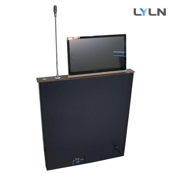 Cheap Pop Up Retractable Monitor integrating with gooseneck mic at the left side for sale