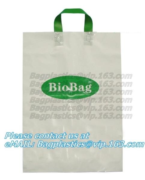 Cheap Promotion soft loop handle plastic bag produced by shanghai manufacturer,Foldable 100% Original PE Soft Loop Handle Plas for sale
