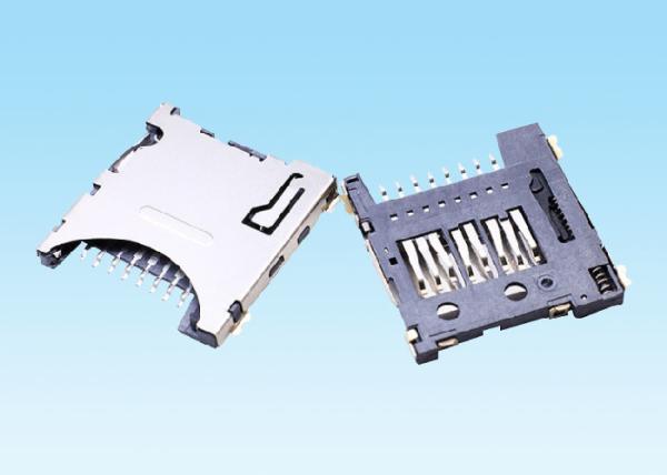 Cheap Micro SD TF Memory Card Connector 8 Pin SMT Push Type Ultrathin High Temp Resistance for sale