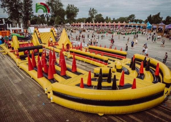 Cheap EN14960 Inflatable Sports Games / Inflatable Obstacle Course With CE Blower for sale