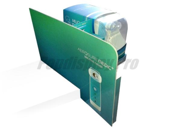 Cheap Eco Friendly Cardboard Counter Display Units With A5 Brochure Holder And Ads Board for sale