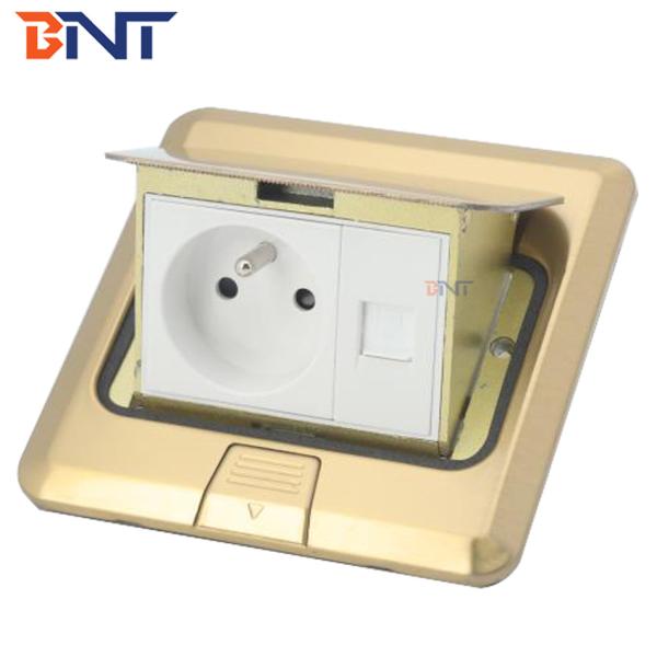 Cheap double EU power connector flip up floor socket for sale
