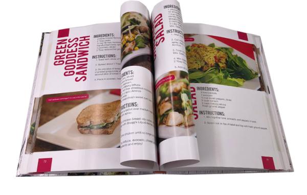 Cheap Spiral Bound Custom Cookbook Printing , Hardcover Art Book Printing for sale