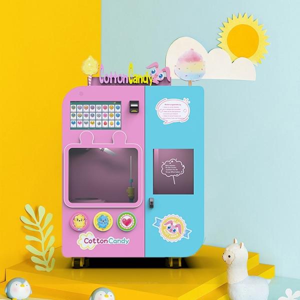Cheap CE 700W Robot Cotton Candy Vending Machine Mobile Wireless Phone Control for sale