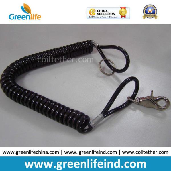 Cheap Big Dia Plastic Spring Coil String Lanyard Leash W/2loops for sale