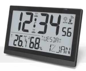 Temperature Calendar Indoor Thermometer with Digital LCD Display and RCC Alarm Clock