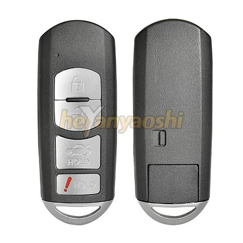 Cheap Mazda 4 Buttons Smart Key Shell with Emergency Key Insert for sale