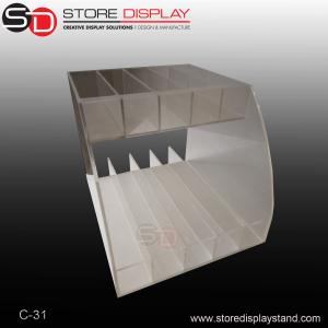 two tiers acrylic counter top display/table acrylic display