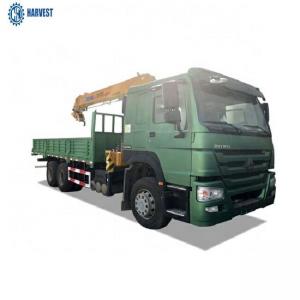 Best 7000x2300x600mm Cargo Box Sinotruk Howo 6x4 336hp 10 Ton Truck Mounted Crane wholesale