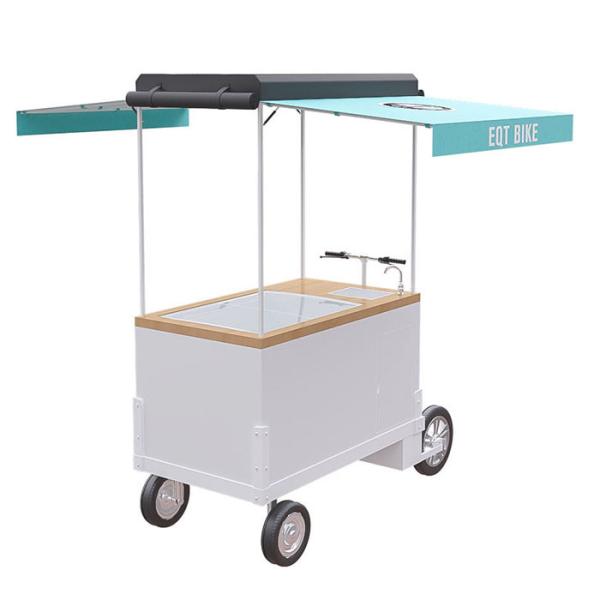 Cheap Stationable Version Bicycle Push Cart Large Storage With 125L Class III Freezer for sale