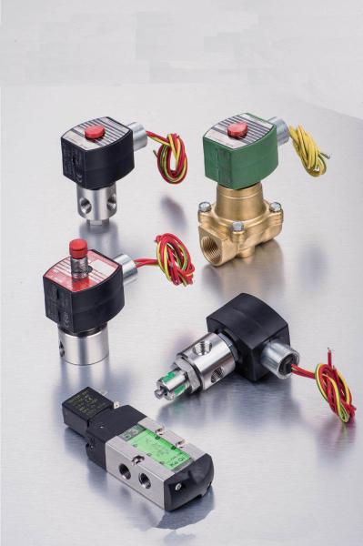 Cheap NF8551B402MO-24VDC 1/4 Inch Asco 4 Way Solenoid Valve 2 PSI Minimum Operation for sale