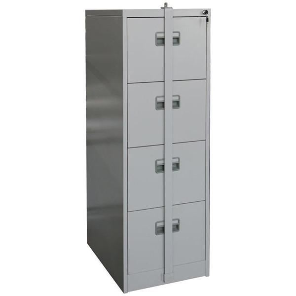 Cheap Metal Filing Cabinet 4-Drawer With Secure Locking Bar Knockdown Structure for sale